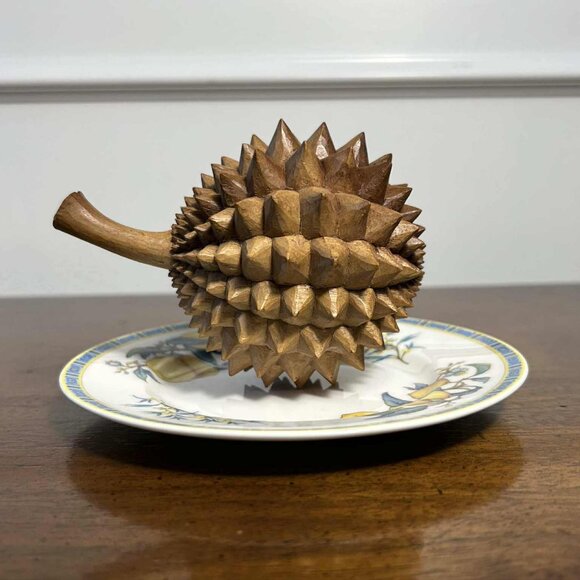 Vintage hand carved wooden durian - Picture 1 of 9
